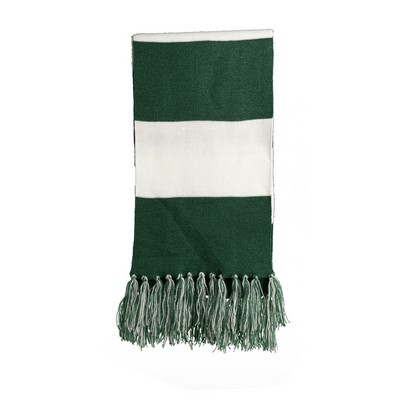 Spectator Scarf, Hunter Green/White