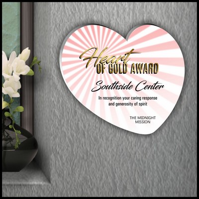 8" Heart Shaped White Acrylic Plaque