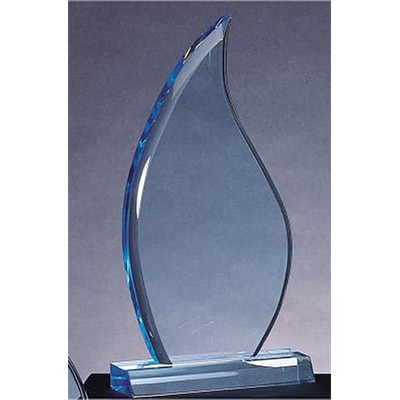 Acrylic Flame Award, Sapphire, Small (4-1/4"x9")