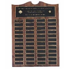 Roster Series American Walnut Perpetual Plaque w/12 Brass Plates (11"x 15")