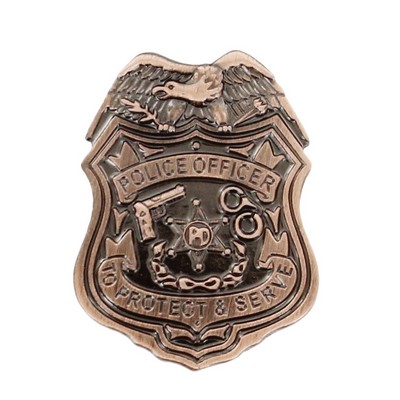 1" Police Shield Badge Lapel Pin