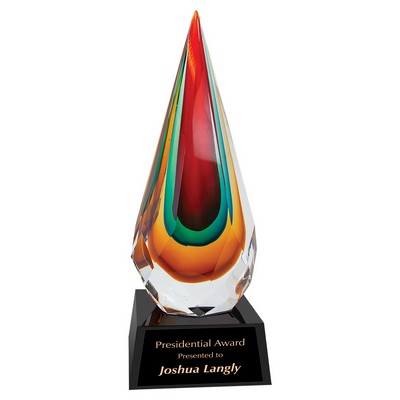 12" Faceted Rain Drop Award