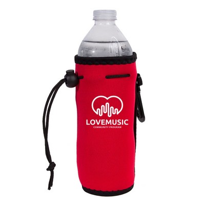 Neoprene Drawstring Bottle Cooler (1 Color Imprint)