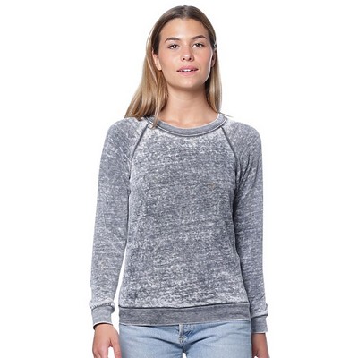 Women's Burnout Fleece Raglan Pullover