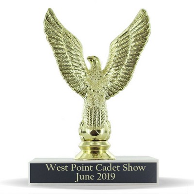 5½" Majestic Eagle Trophy w/White Marble Base