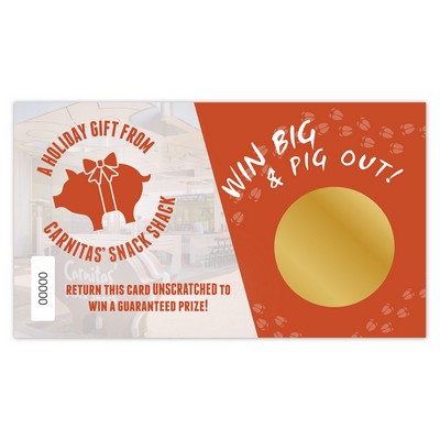 2" x 3.5" Scratch & Win Card