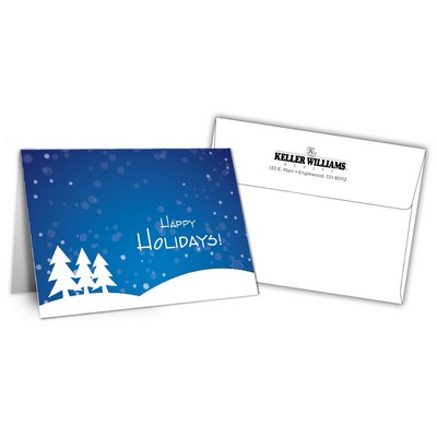 5" x 7" Holiday Greeting Cards w/ Imprinted Envelopes - Happy Holidays