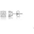 Jilco Inc. 1.00 TWT Sterling Silver Diamond Solitaire Earrings