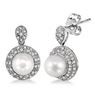 Jilco Inc. White Gold Diamond & Pearl Earrings