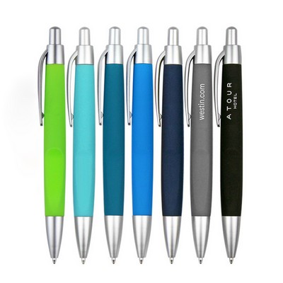 Rubberized Finish Ballpoint Pen