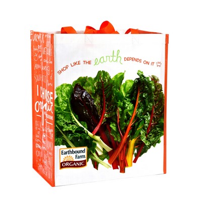 Premium Full-Color 145g Laminated Woven Grocery Bag 14"x17"x8"