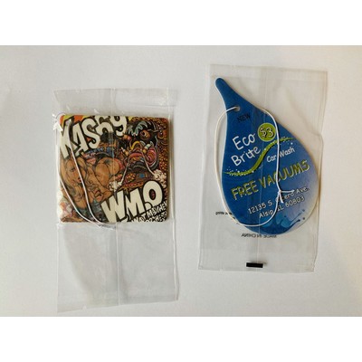 4" Die Cut Shape Custom Full Color Printed Air Freshener/Air Deodorizer w/Blueberry Scent HV