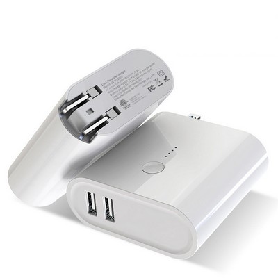 2 Port USB Power Bank Wall Charger