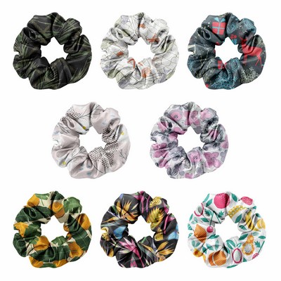 Full Color Digital Polyester Hair Scrunchies