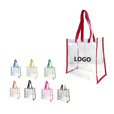 Pvc Transparent Clear Tote Shopping Bag