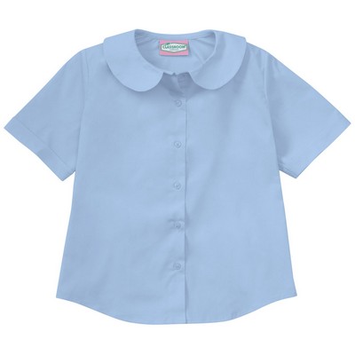 Classroom Uniforms Girls Short Sleeve Peter Pan Blouse