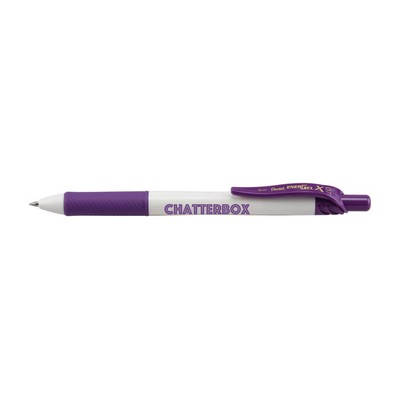 EnerGel-X® White Barrel Metal Tip Gel Ink Pen - Violet