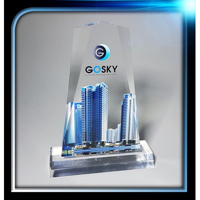 Clear Executive Acrylic Award with base (4 3/8" x 7" x 3/4")