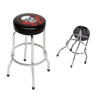 Backless Stool W/Printed Seat Top