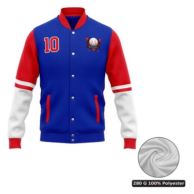 Unisex Full Sublimation Baseball Jacket