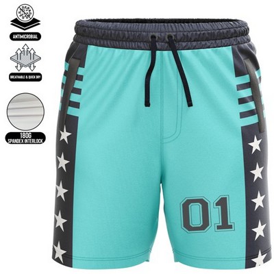 Men's Custom Full Sublimation Performance Shorts -2-Way Stretch Interlock