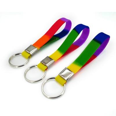 Rainbow Silicone Keychain