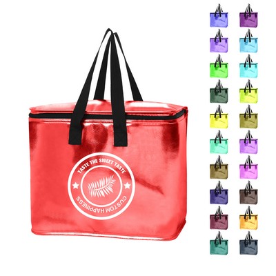 Metallic Glossy Laser Film Lunch Bag