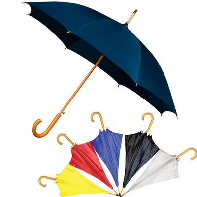 Auto Opening Umbrella w/Wooden Handle