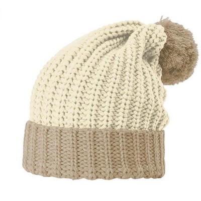 Richardson® Chunky Cable Beanie w/Cuff and Pom