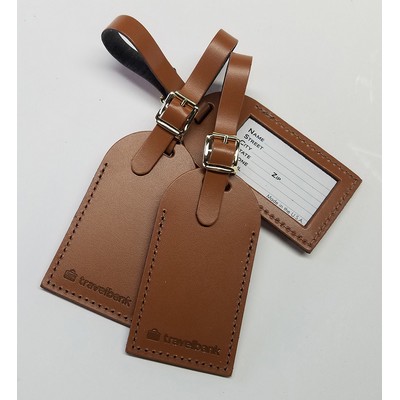 Hot Stamp & Debossing Genuine Leather Luggage Tags