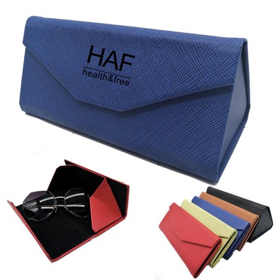 Solid Color Magnetic Folding Glasses Case