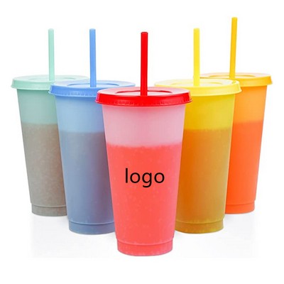 Color Changing Cup Tumbler with Lids and Straw