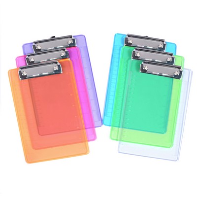 A5 Memo Holders Transparent Plastic Clipboard