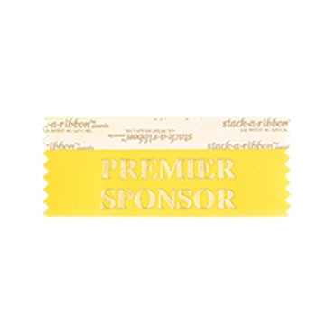 Premier Sponsor Stk A Rbn Gold Ribbon Gold Imprint