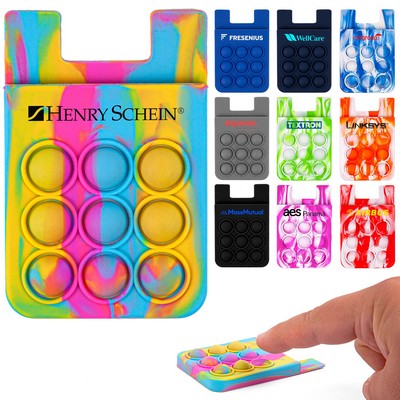 Popper Stress Reliever Silicone Phone Wallet