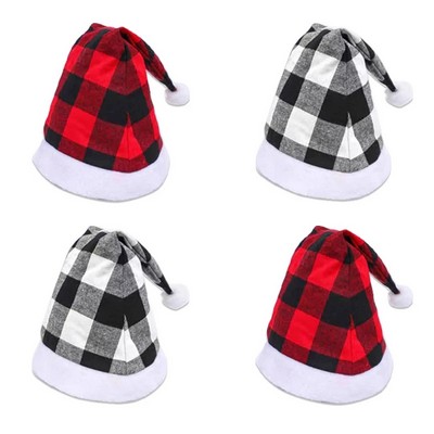 Plaid Santa Hat