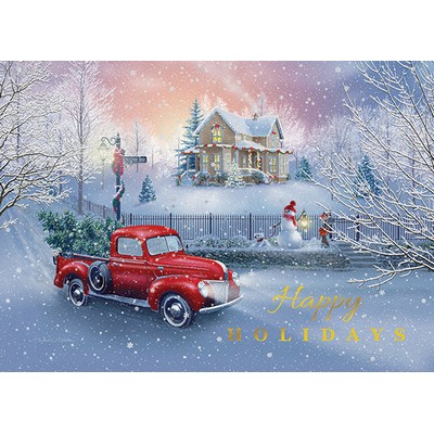 Bringing Home Tree Greeting Card