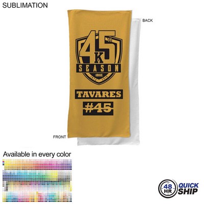 48 Hr Quick Ship - Team Towel in Microfiber Dri-Lite Terry, 22x44, Sublimated Bench, shower towel