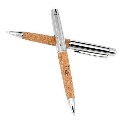 Cork Barrel Twist Action Ballpoint Pen