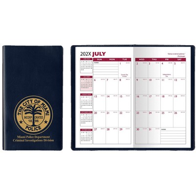 Castillion Softtouch Vinyl Monthly Academic Planner