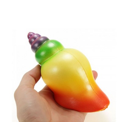 Rainbow Color Conch Shape Stress Reliever