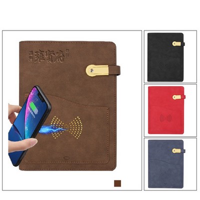 A5 Notepad with 8000 mAh Power Bank 5W Wireless Charger