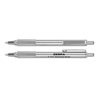 Zebra F-701 Stainless Steel Retractable Ball Point Pen