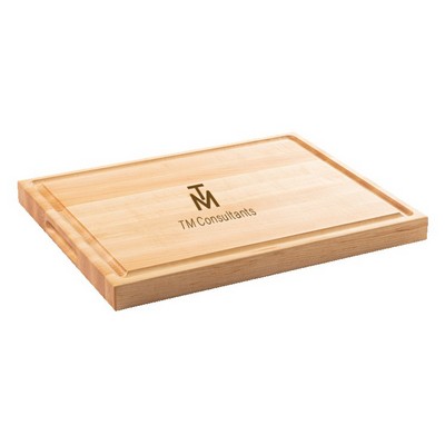 Maple Cutting Board with Juice Groove and Handle 19"x15"x1-1/2"