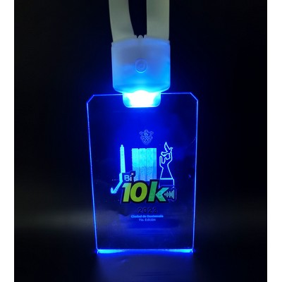 Acrylic LED Lanyard Glow Light Badge Necklace