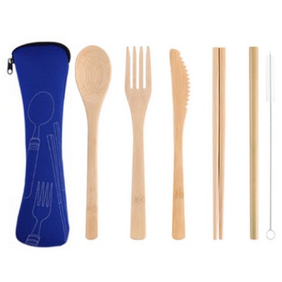 Bamboo Travel Utensils 6 Pieces Set