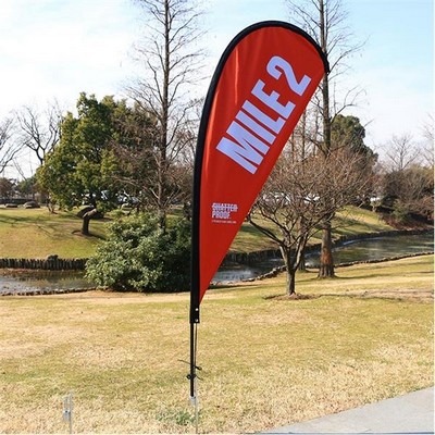 11.5' Single Sided Fiber Glass and Aluminum Teardrop Banner/Flag