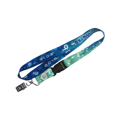 3/4" Full Color Lanyards with Buckle release