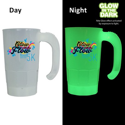 20 oz. Nite Glow Stackable Beer Stein (2 Sided), Full Color Digital