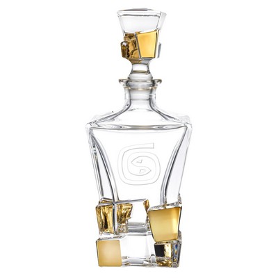 Westgate Golden Cube Crystal Decanter